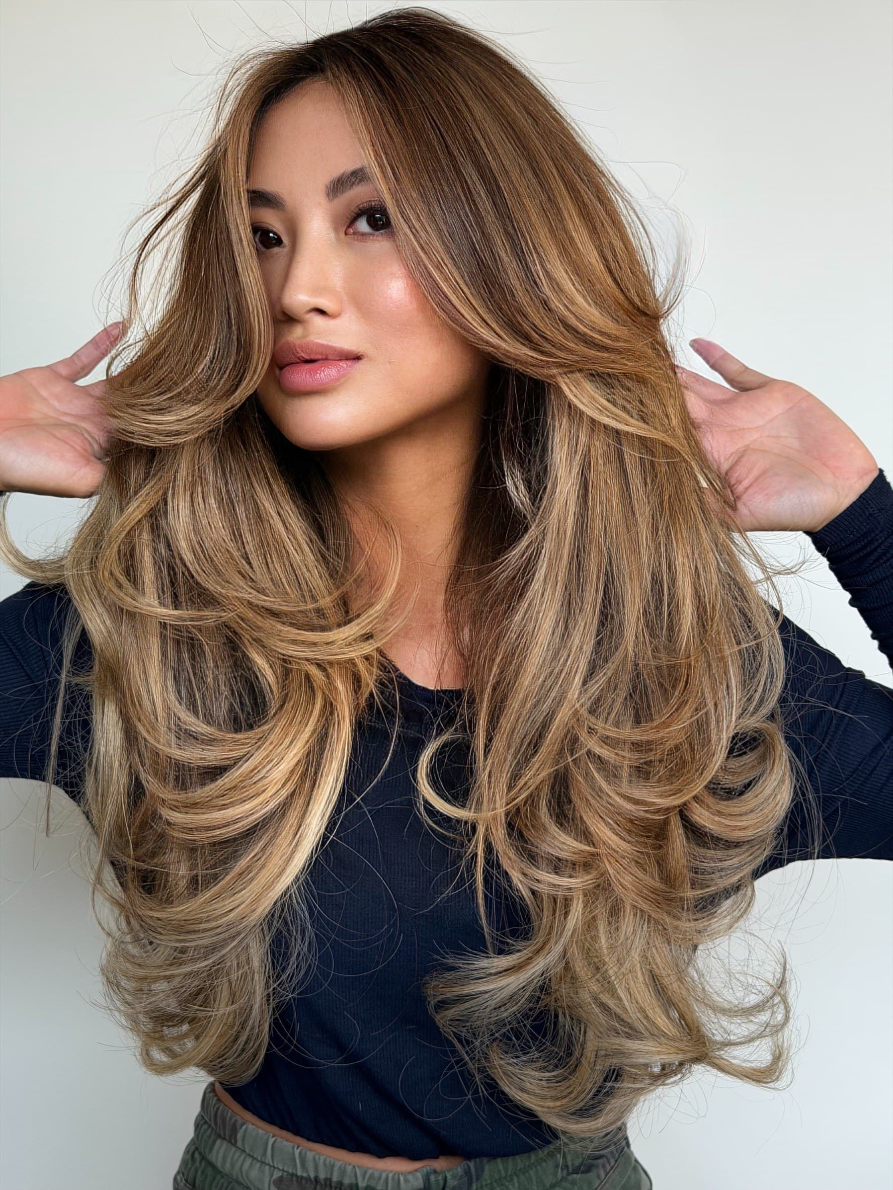 Vivid Extensions result showing movement and long polished finish